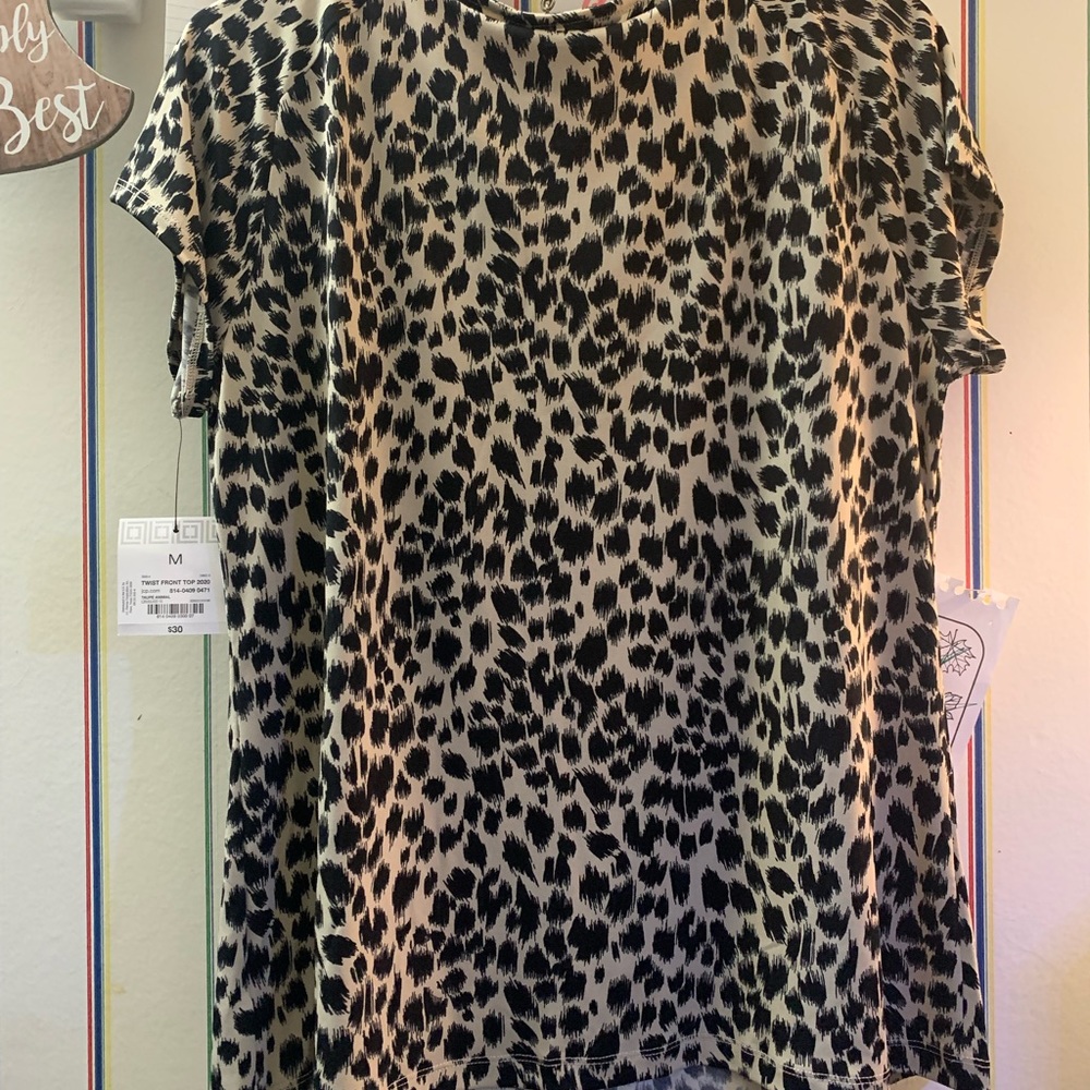 Twist Front Cheetah Top